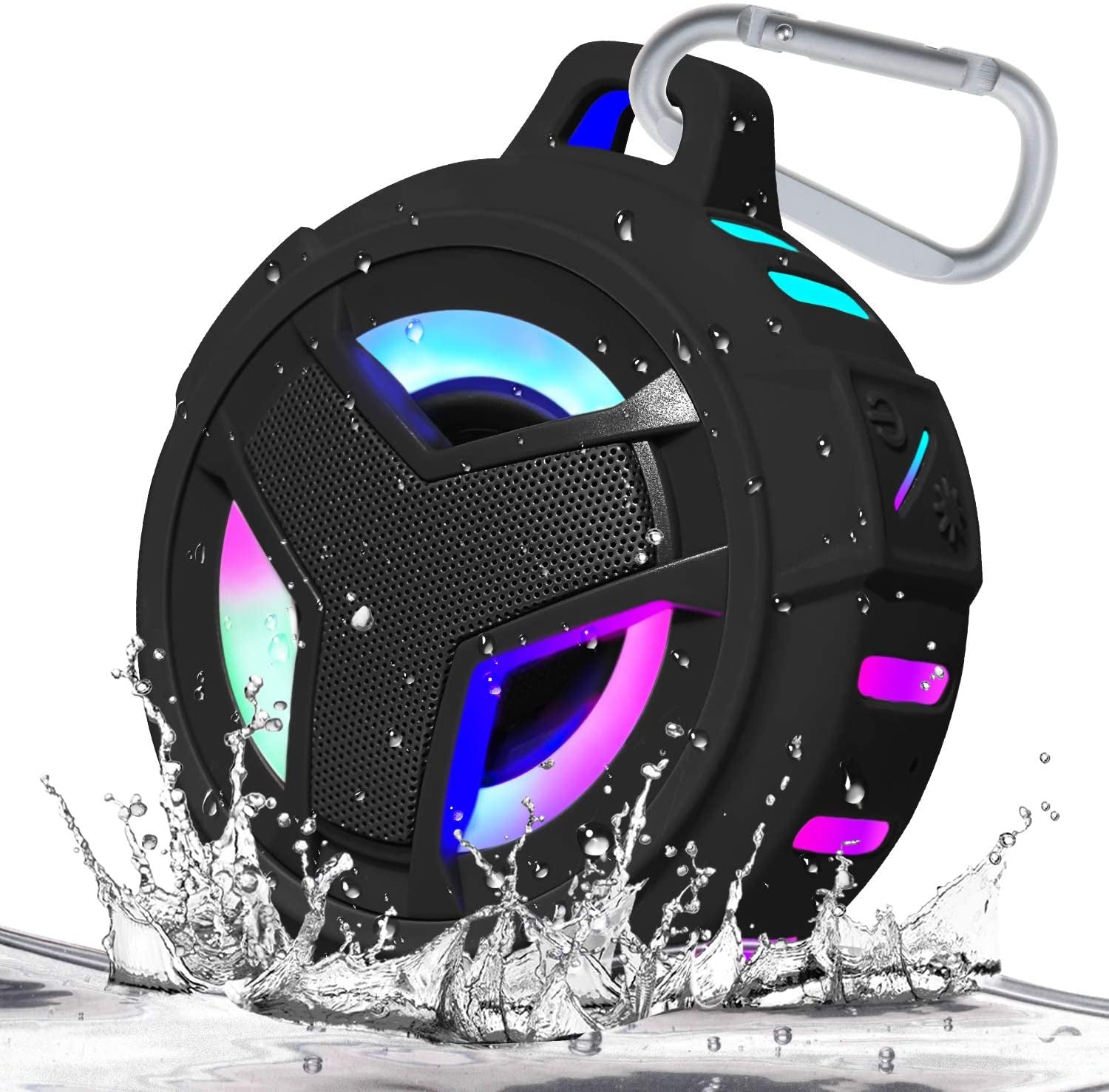 Premium IP67 Waterproof Bluetooth Shower Speaker with LED Light – Rugged, Portable, and Crisp Sound for Adventures and Relaxation